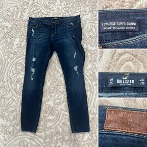 Hollister Women's Skinny Jeans - Deep Blue